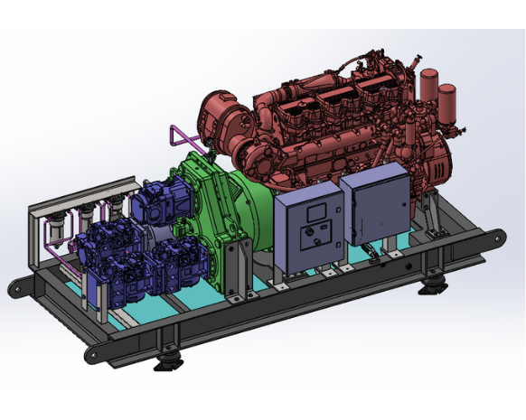 custom engine driven central hydraulic system